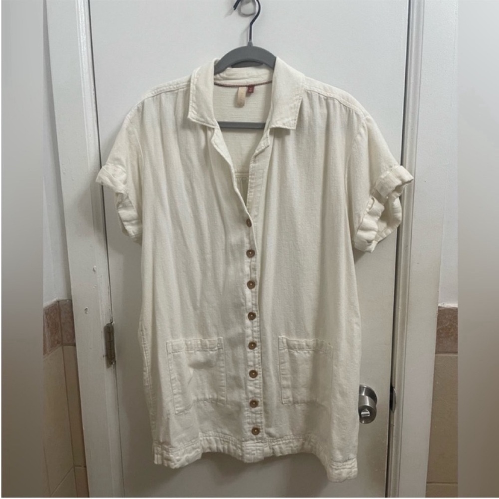 Anthropologie Pilcro Button Front Shirt Dress
